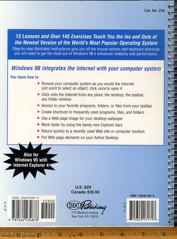 Learning Microsoft Windows 98 Back
