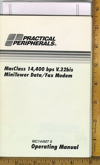 Practical Peripherals MC144MT II Operating Manual