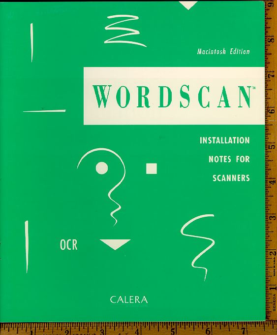 WordScan Installation Notes for Scanners